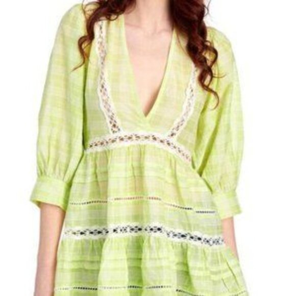Free People Time Out Lime Green tunic top size XS - Picture 1 of 12